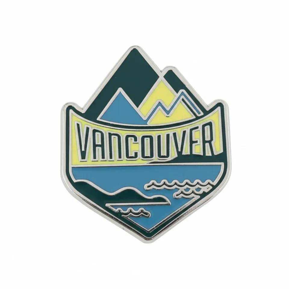 Vagabond Heart Vancouver pin hård emalje 25 mm