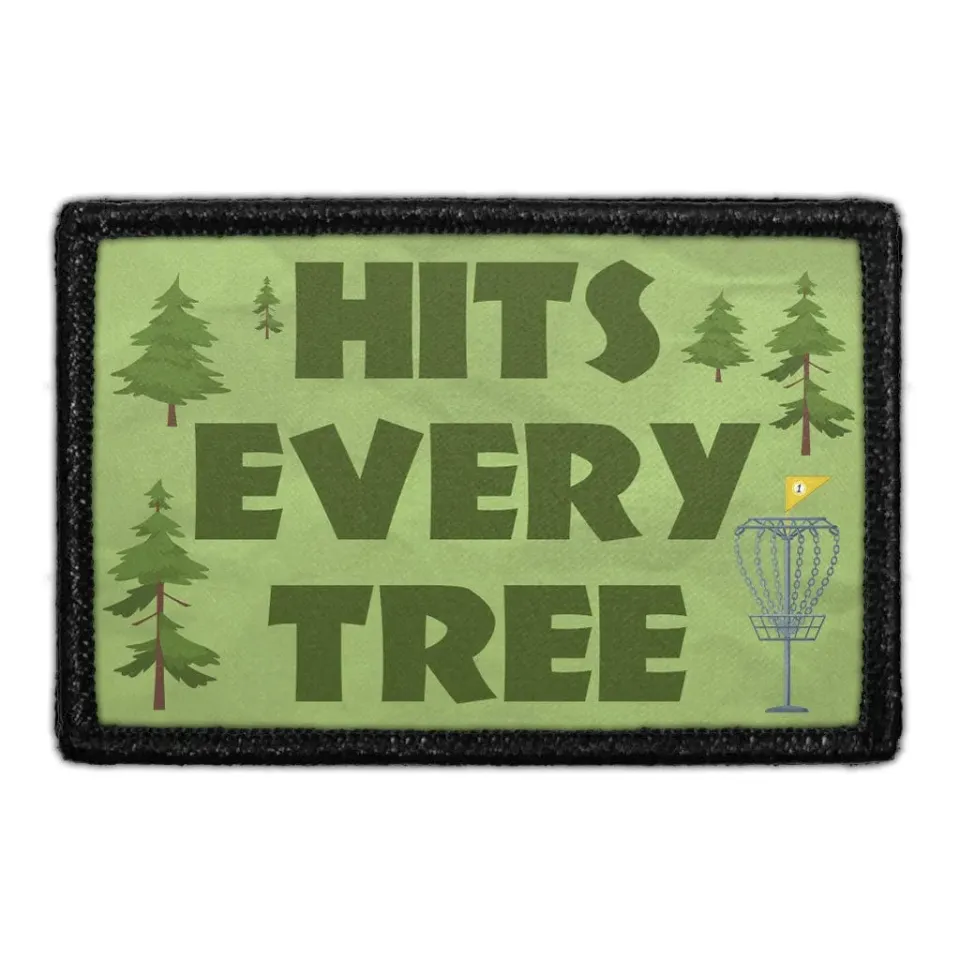 Pull Patch Disc Golf Hits Every Tree patch 3x2