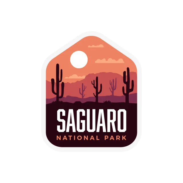 Vagabond Heart Saguaro National Park klistermærke vinyl