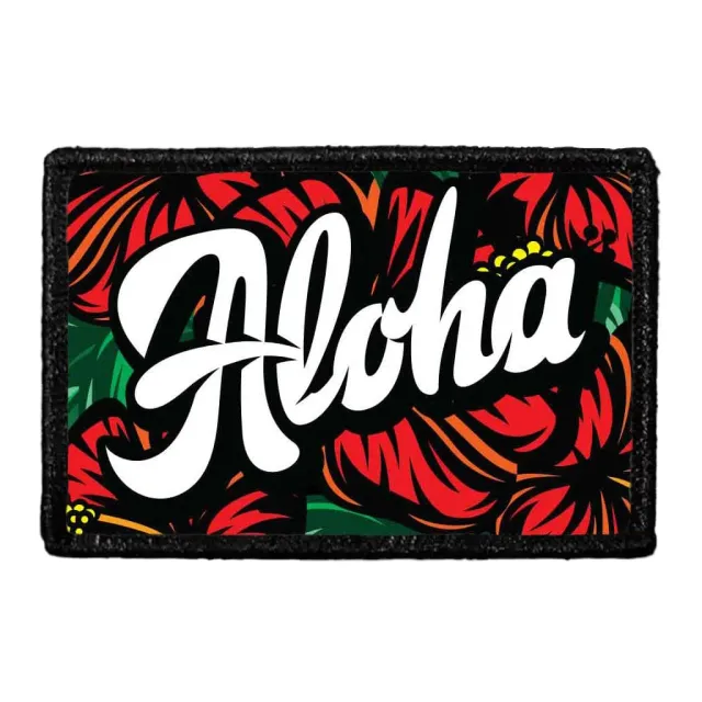 Pull Patch Aloha Red Hibiscus patch velcro