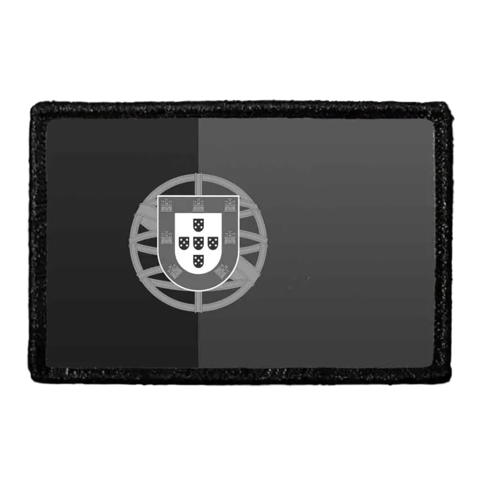 Pull Patch Portugal Flag patch sort-hvid velcro
