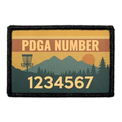 Pull Patch PDGA Mountain custom patch med velcro