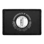 Pull Patch Kentucky State Flag patch sort-hvid velcro