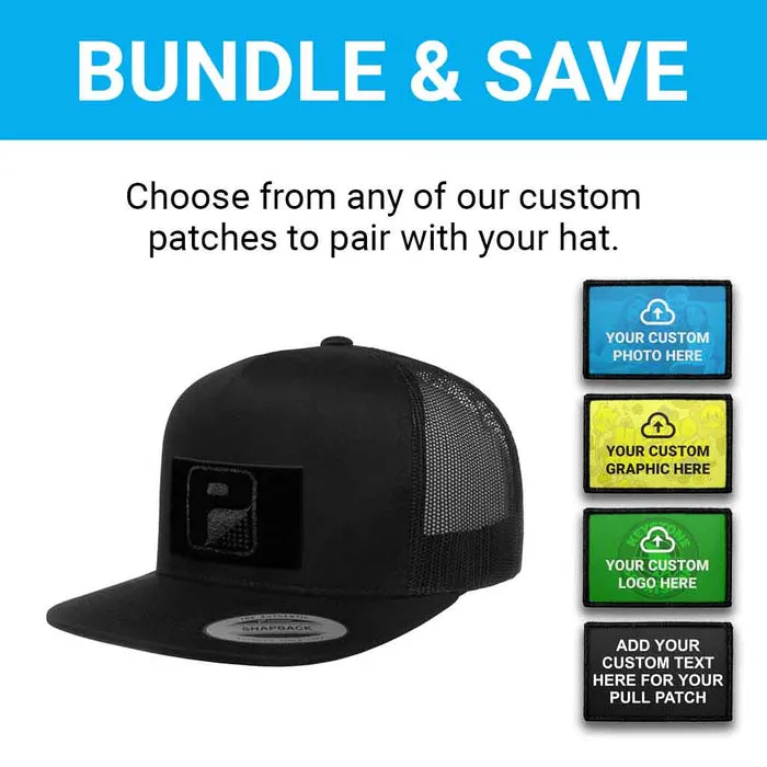 Pull Patch Custom Graphic truckerkasket sort bundle