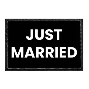 Pull Patch Just Married patch med velcro bryllup