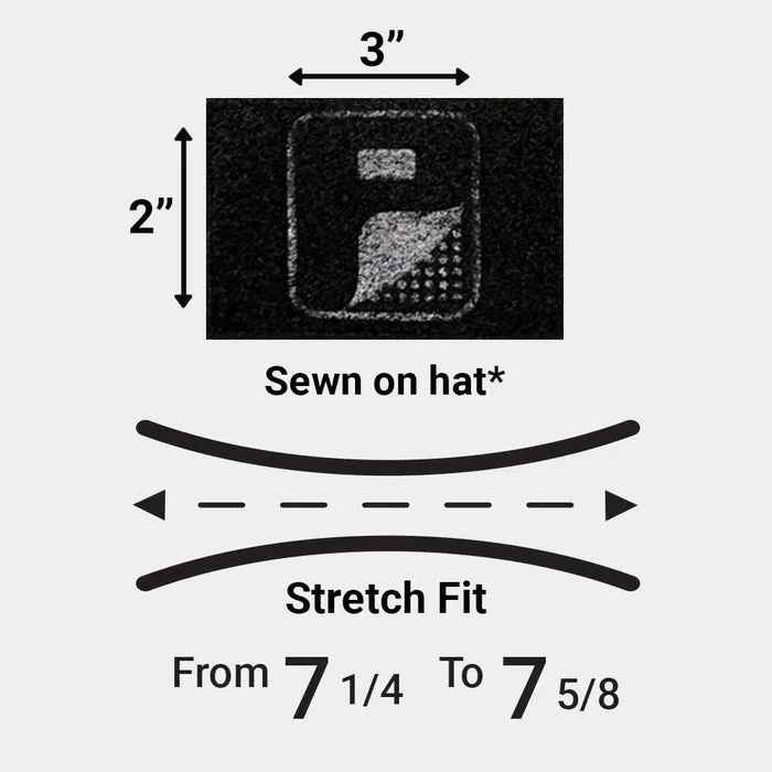 Pull Patch Premium Flat Bill Flexfit kasket gråmeleret loop-front