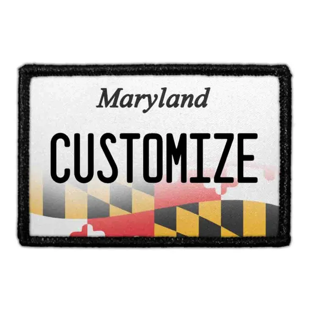 Pull Patch Maryland nummerplade patch med egen tekst