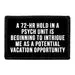 Pull Patch 72-Hr Hold Psych Unit patch velcro 76mm