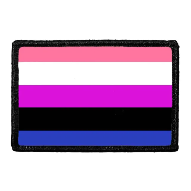 Pull Patch Genderfluid Pride Flag velcropatch 76x51 mm