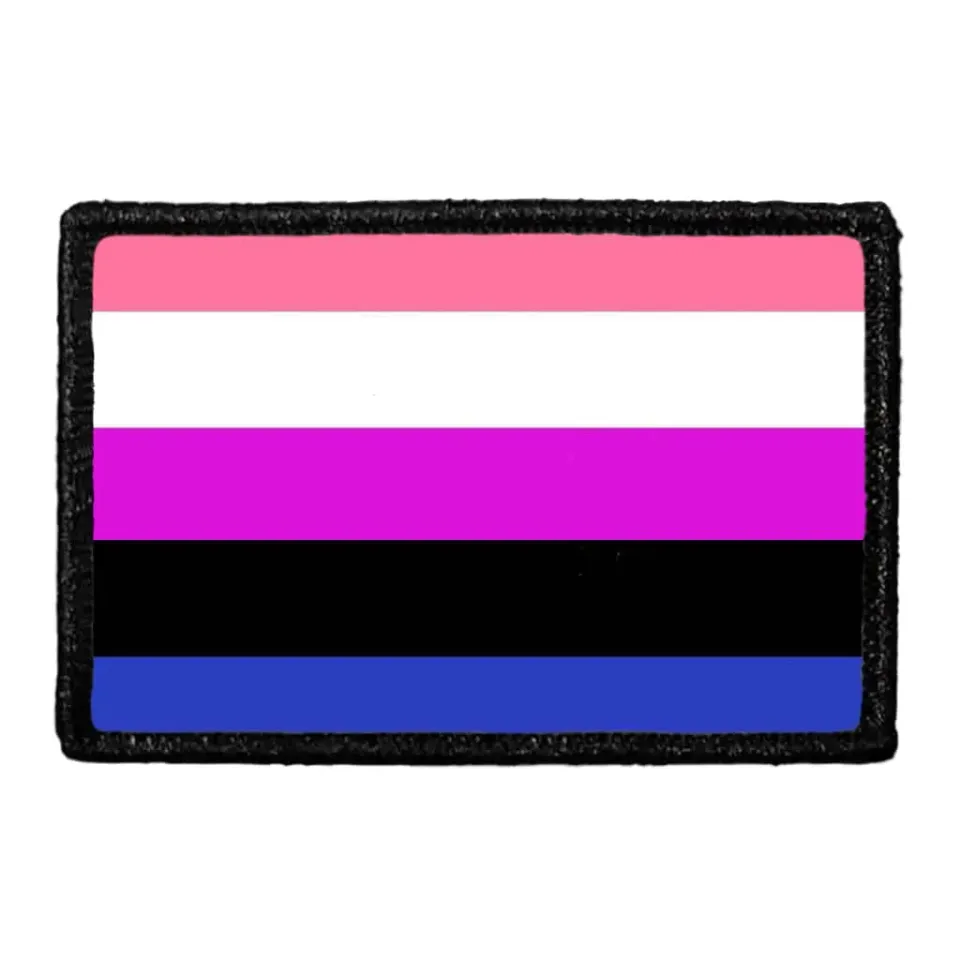 Pull Patch Genderfluid Pride Flag velcropatch 76x51 mm