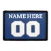 Pull Patch Customizable Jersey patch blå sølv hvid 7,6x5 cm