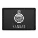 Pull Patch Kansas State Flag patch sort hvid velcro
