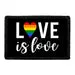 Pull Patch Love Is Love velcropatch 76x51 mm regnbue