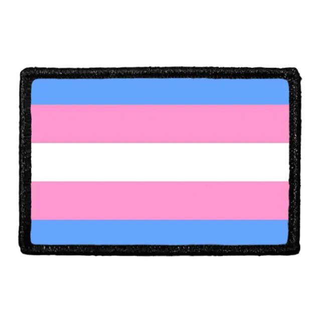 Pull Patch Trans Pride Flag patch med velcro lyseblå