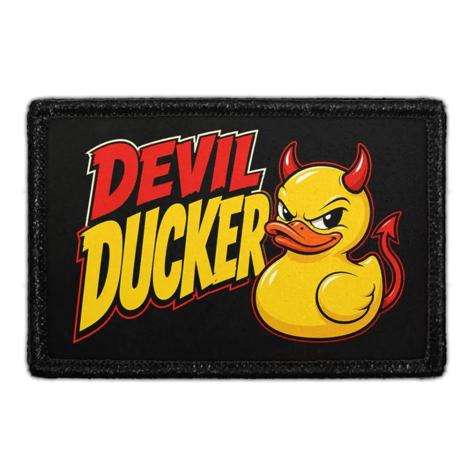 Pull Patch Devil Ducker patch med velcro og andemotiv