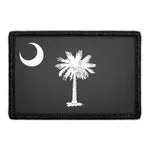 Pull Patch South Carolina State Flag patch sort-hvid