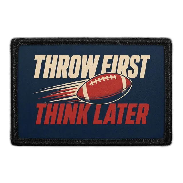 Pull Patch Throw First Think Later patch velcro fodbold