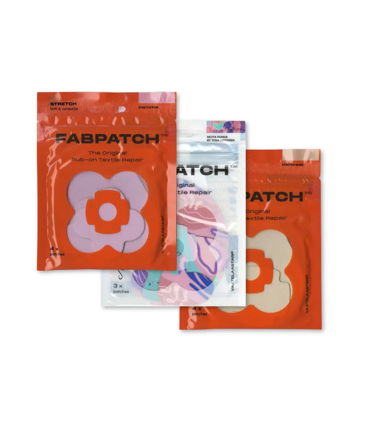 FabPatch All Pastel strygemærker 3-pak stretch