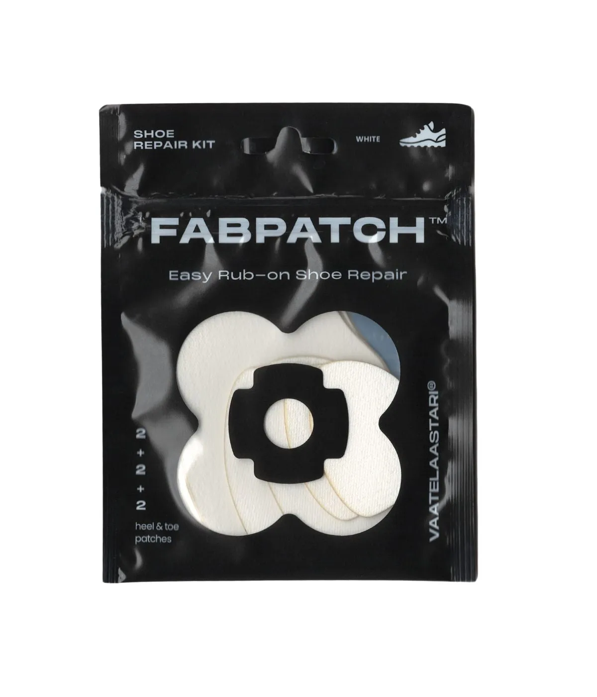 FabPatch Shoe Repair Kit strygelapper hvid 6 stk slidstærk