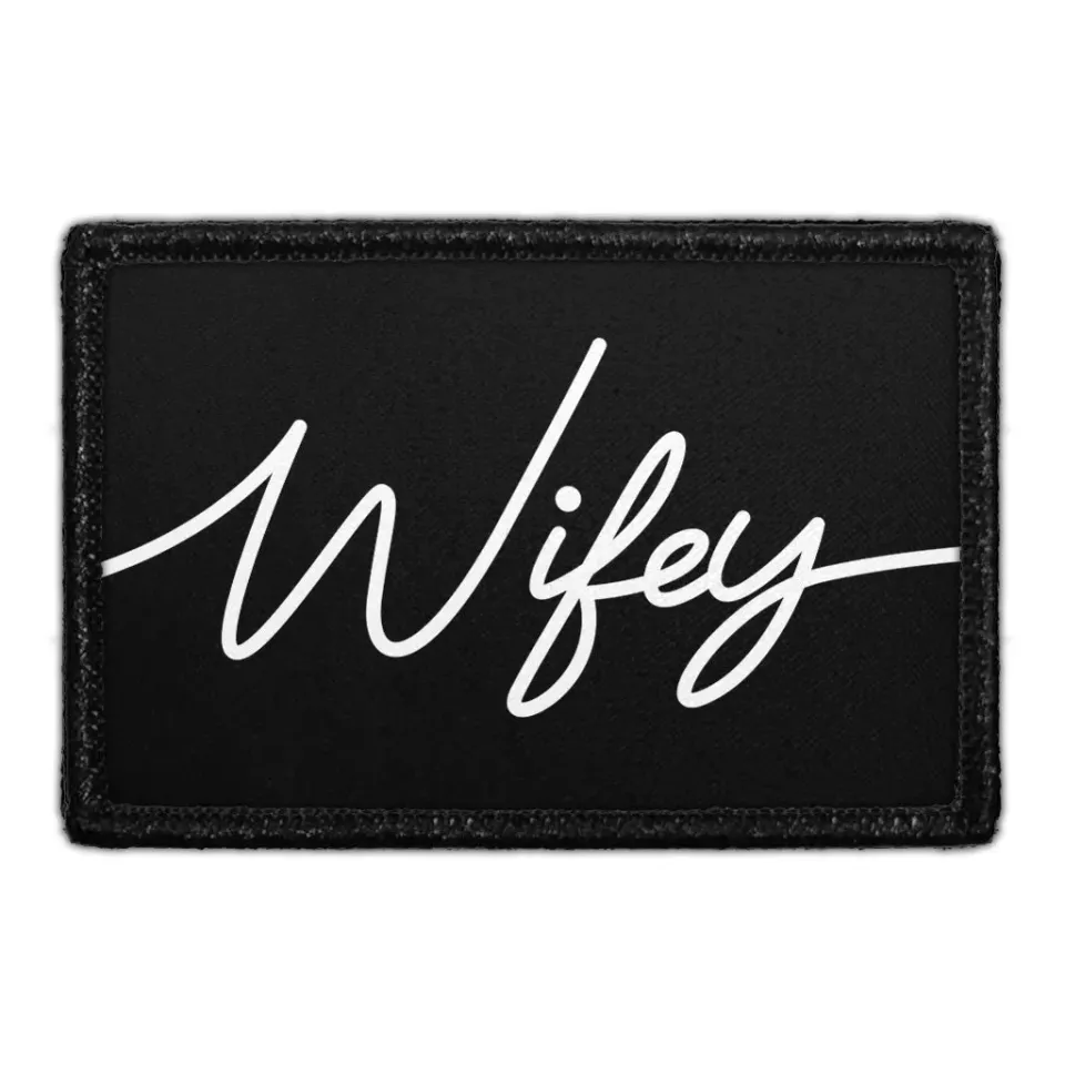 Pull Patch Wifey velcropatch 3x2 bryllup
