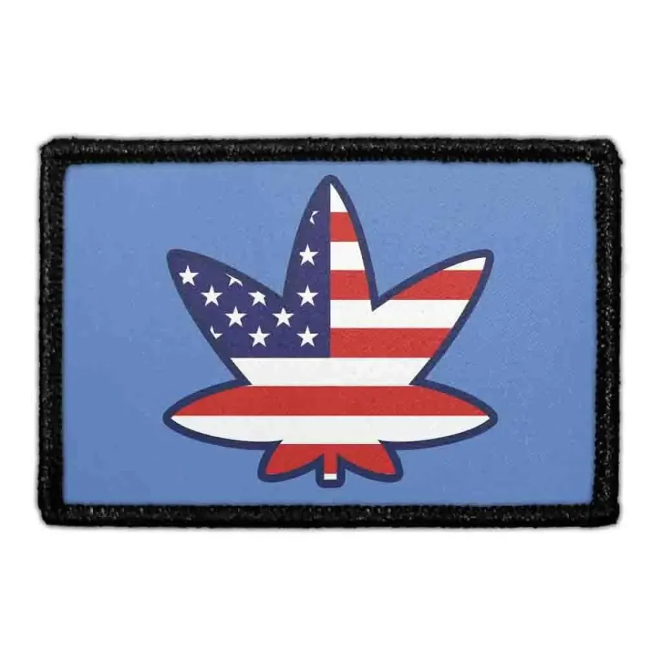 Pull Patch Marijuana US Flag patch med velcro