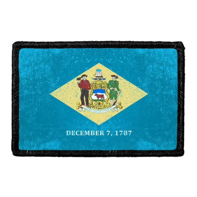 Pull Patch Delaware State Flag patch farve distressed
