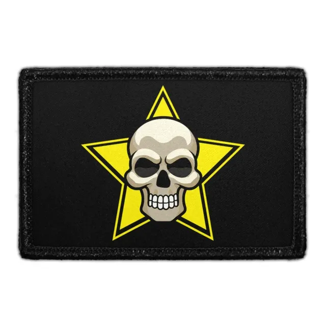Pull Patch Cartoon Skull patch med velcro dødningehoved