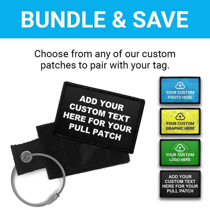 Pull Patch Custom Graphic + Tag patch sæt lodret