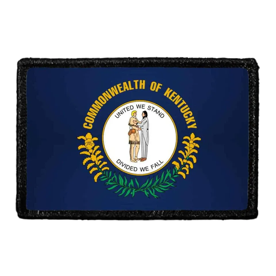 Pull Patch Kentucky State Flag patch farvet