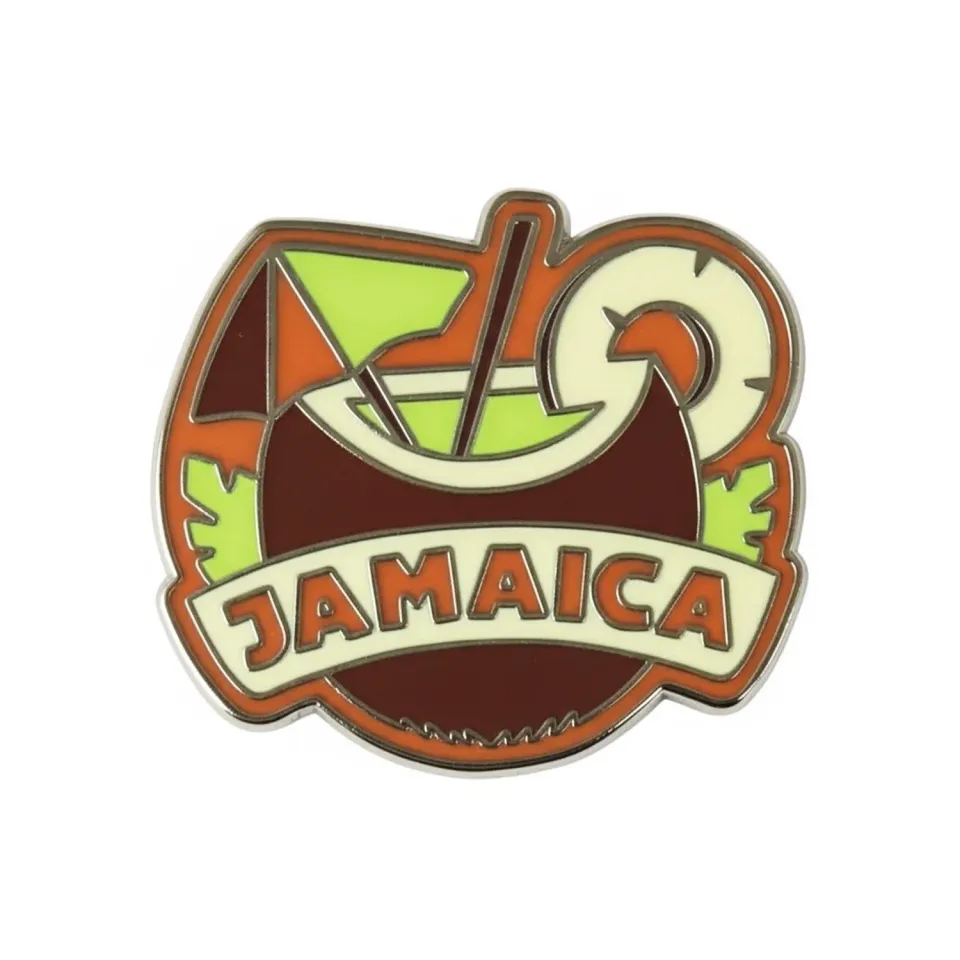 Vagabond Heart Jamaica emaljepin 25x25 mm hård emalje