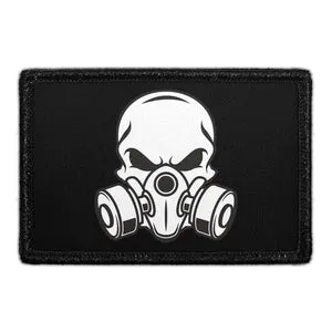 Pull Patch Gas Mask Skull velcropatch 76x51 mm