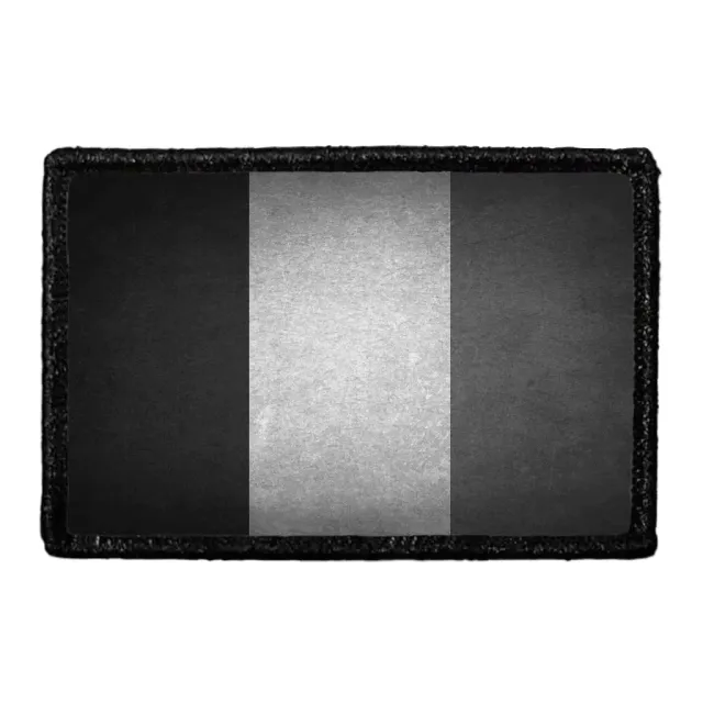 Pull Patch France Flag Black and White Distressed patch