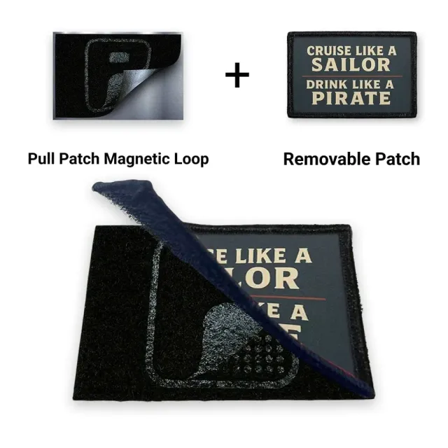 Pull Patch Cruise Sailor Pirate patch magnet 3x2