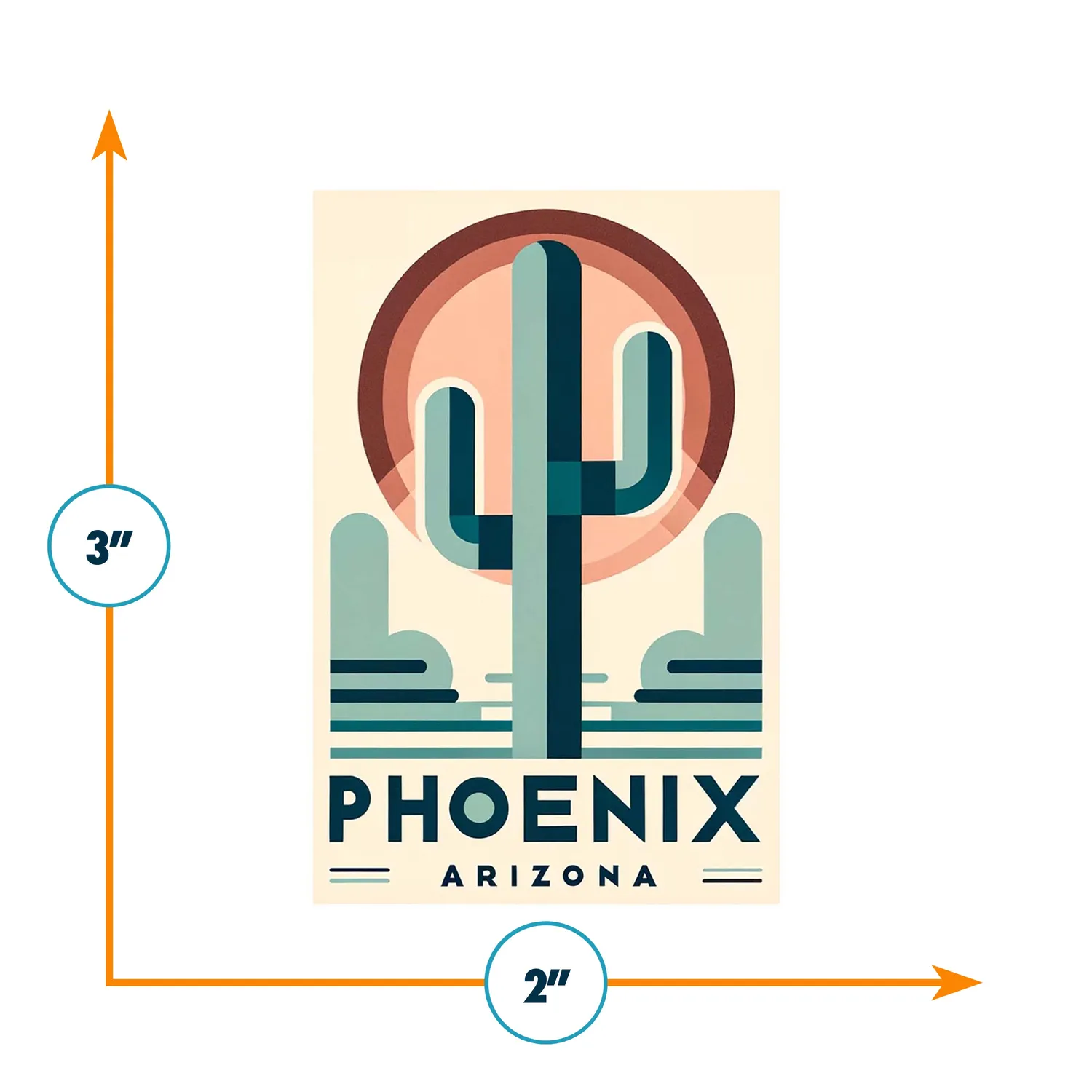 Vagabond Heart Phoenix AZ sticker klistermærke mat vinyl