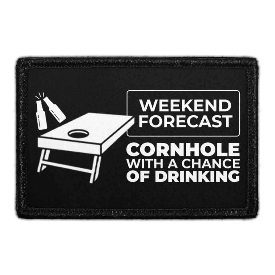 Pull Patch Weekend Forecast Cornhole velcromærke drik