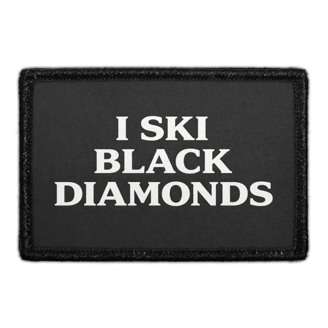 Pull Patch I Ski Black Diamonds patch velcro ski