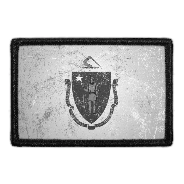 Pull Patch Massachusetts State Flag patch sort hvid