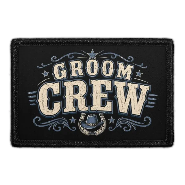 Pull Patch Groom Crew Western patch med velcro