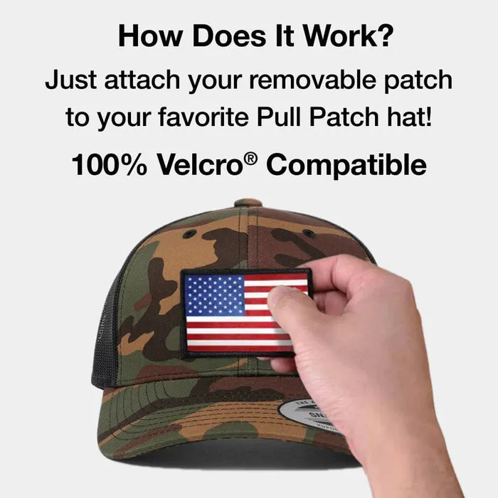 Pull Patch Trucker Curved Bill kasket camo/sort