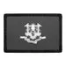Pull Patch Connecticut flag patch sort-hvid velcro