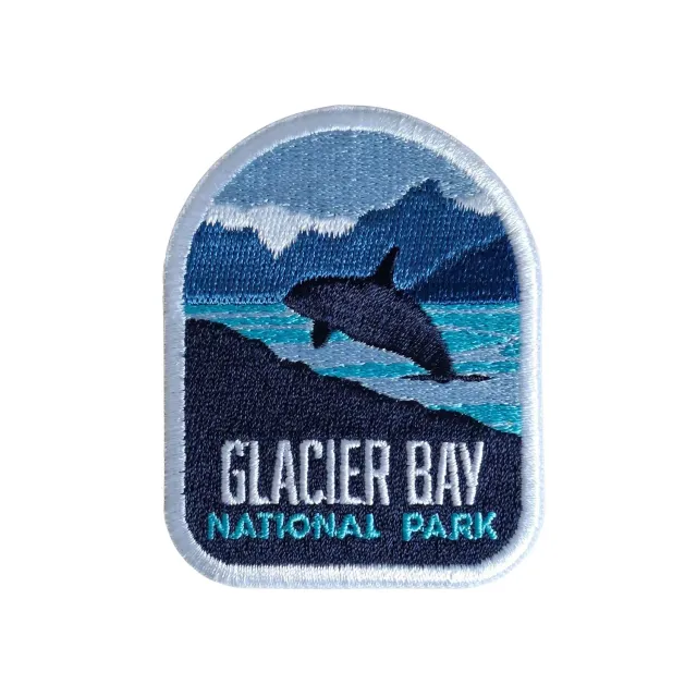 Vagabond Heart Glacier Bay National Park strygemærke 70x54 mm broderet