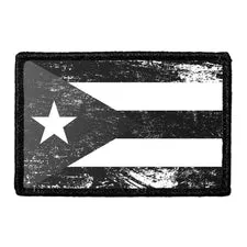 Pull Patch Cuba Flag Distressed patch sort/hvid