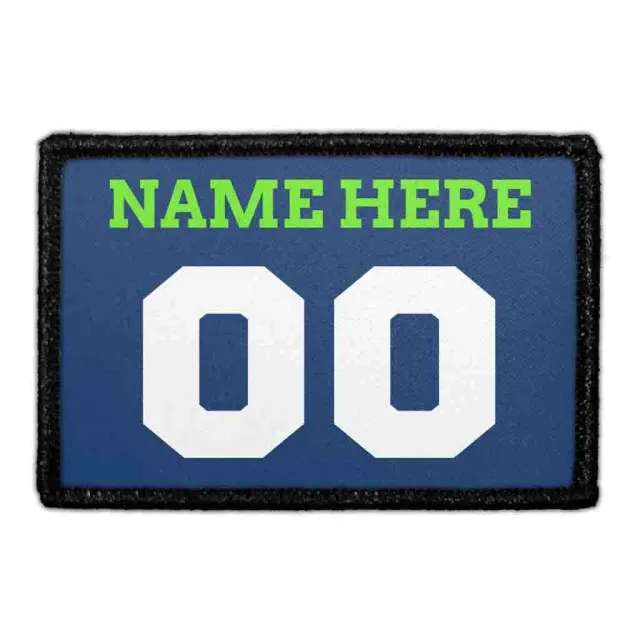 Pull Patch Customizable Jersey patch blå/grøn/hvid personlig tekst
