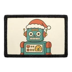 Pull Patch Toy Robot With Santa Hat patch velcro legemotiv
