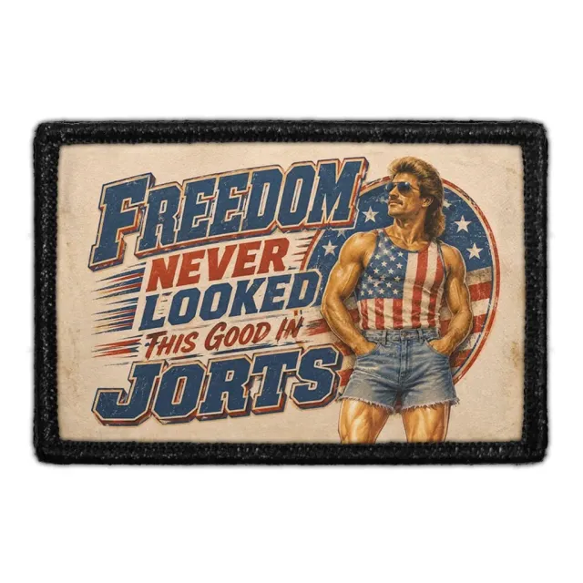 Pull Patch Freedom Never Looked This Good in Jorts patch 3x2 patriotisk