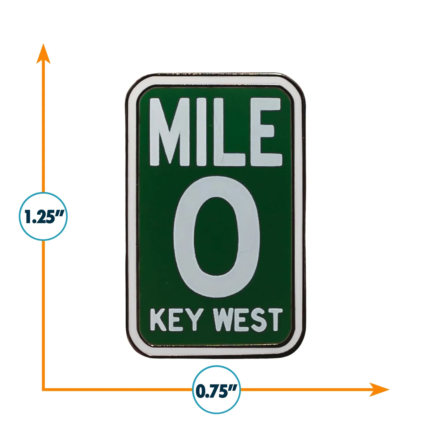 Vagabond Heart Key West Mile 0 emaljepin Florida