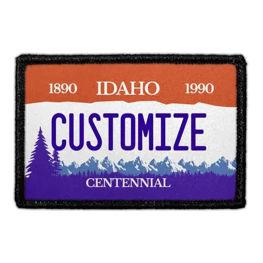 Pull Patch Idaho License Plate patch med egen tekst