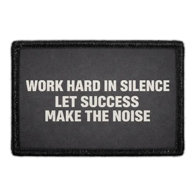 Pull Patch Work Hard In Silence patch 3x2 citat