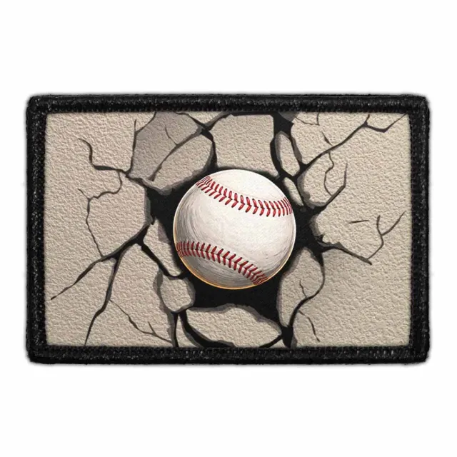 Pull Patch Baseball Cracked Wall patch med velcro