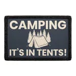 Pull Patch Camping It's In Tents patch mørkeblå velcro